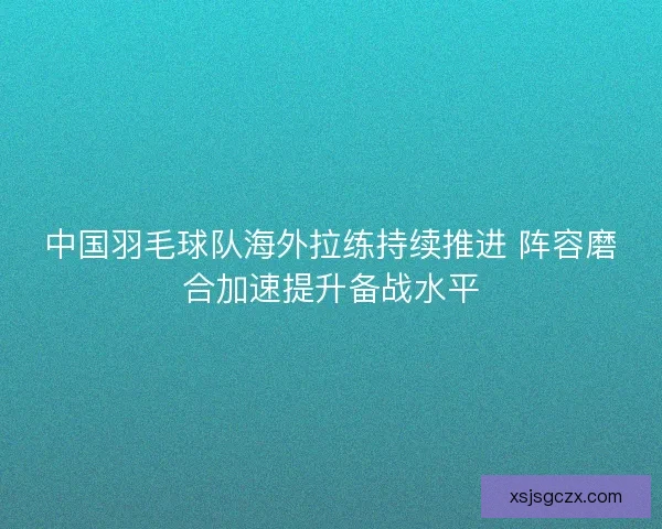 中国羽毛球队海外拉练持续推进 阵容磨合加速提升备战水平