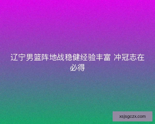 辽宁男篮阵地战稳健经验丰富 冲冠志在必得