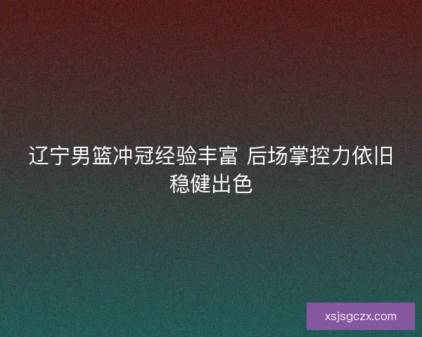 辽宁男篮冲冠经验丰富 后场掌控力依旧稳健出色